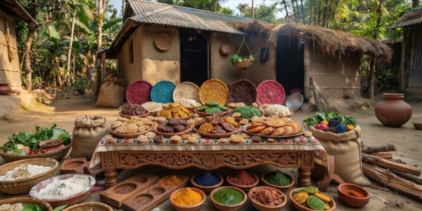 মুড়ি, চিরা ও নকশি পিঠা  